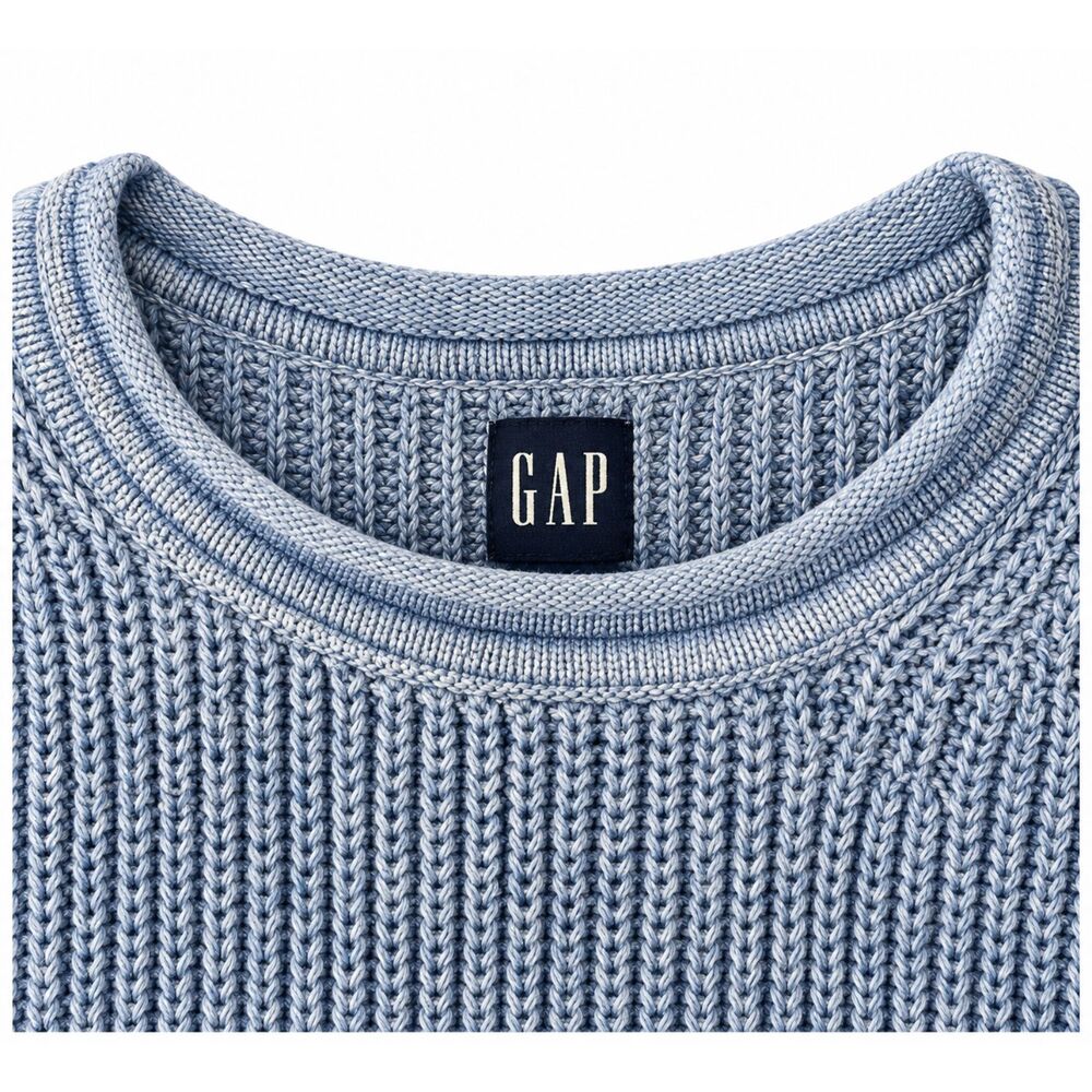 Gap Women's Blue Sweater with Wide Sleeves, Size Medium